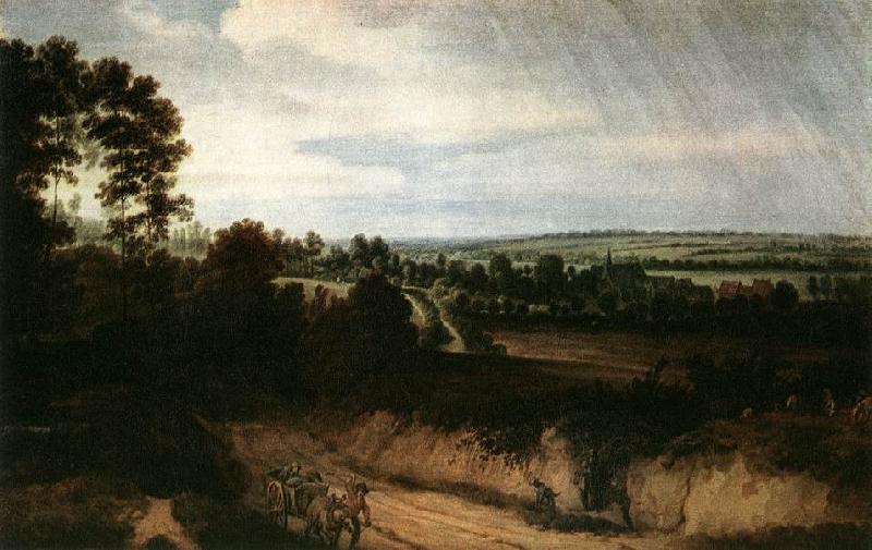 VADDER, Lodewijk de Landscape before the Rain wt France oil painting art